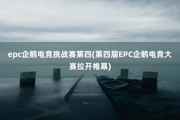 epc企鹅电竞挑战赛第四(第四届EPC企鹅电竞大赛拉开帷幕)