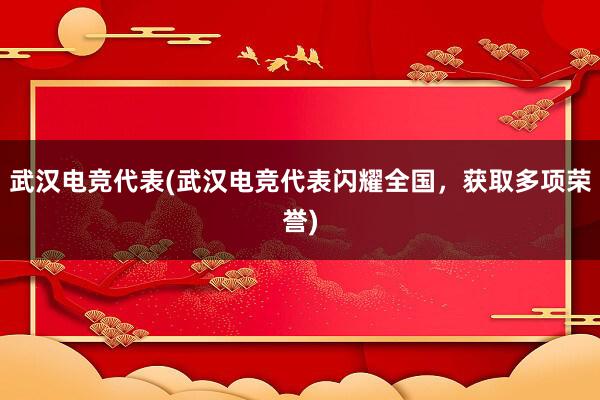 武汉电竞代表(武汉电竞代表闪耀全国，获取多项荣誉)