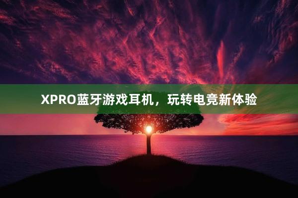 XPRO蓝牙游戏耳机，玩转电竞新体验