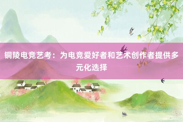 铜陵电竞艺考：为电竞爱好者和艺术创作者提供多元化选择